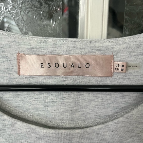 ESQUALO Gray and White Long Sleeve Dress - Picture 2 of 3